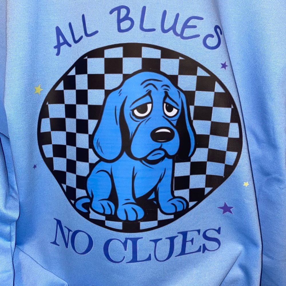 ALL BLUES NO CLUES Sweatshirt - Picture 2 of 8